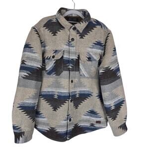 JACHS New York Aztec Winter Warm Shacket Sherpa Lined Men's M